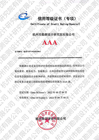 信用等级证书（专项）